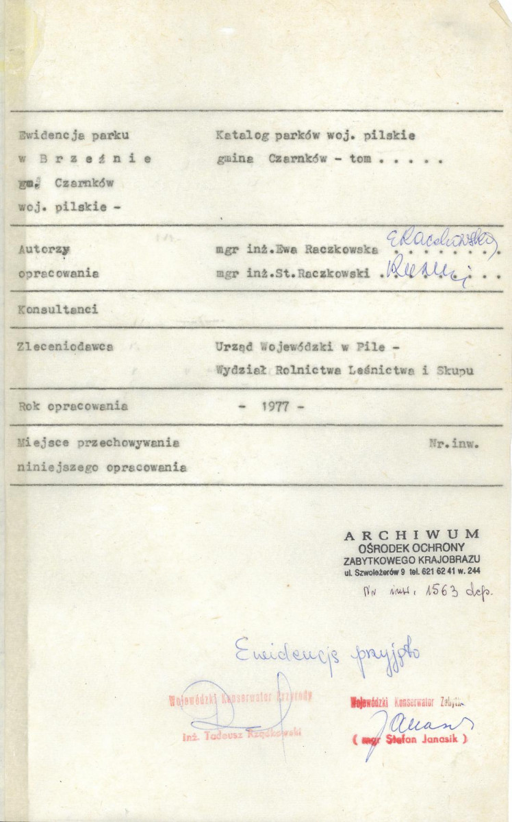 EP - Ewidencja parkowa, skan nr 4
