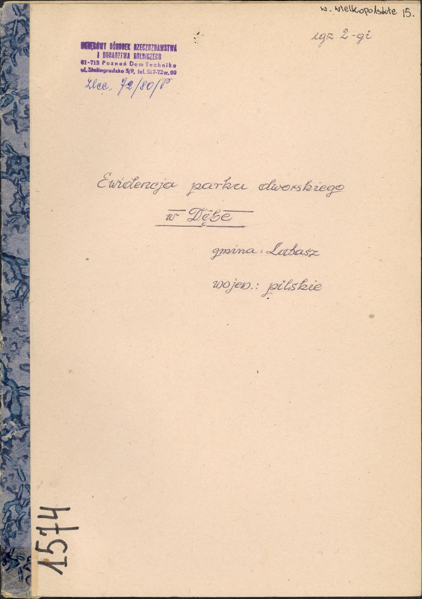 EP - Ewidencja parkowa, skan nr 1