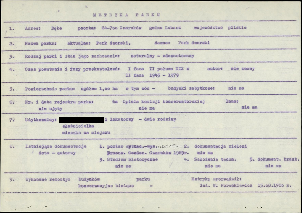 EP - Ewidencja parkowa, skan nr 10