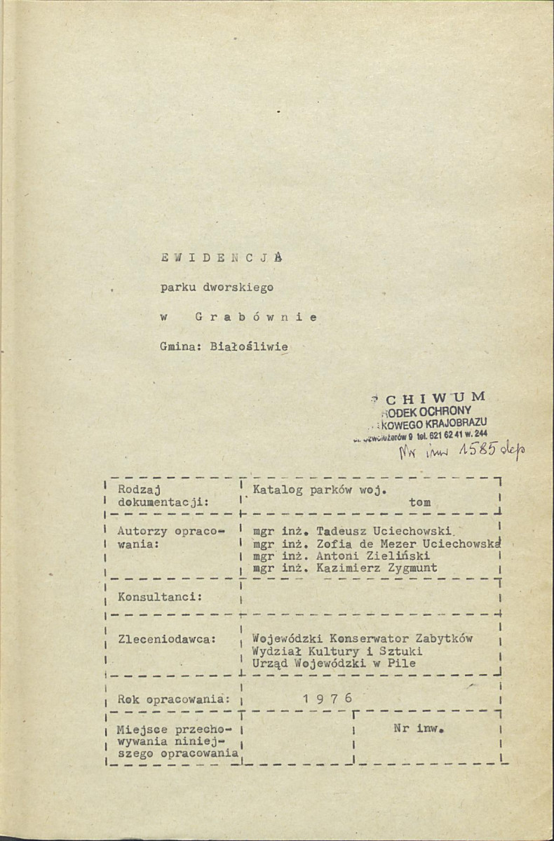 Ewidencja parkowa, skan nr 3