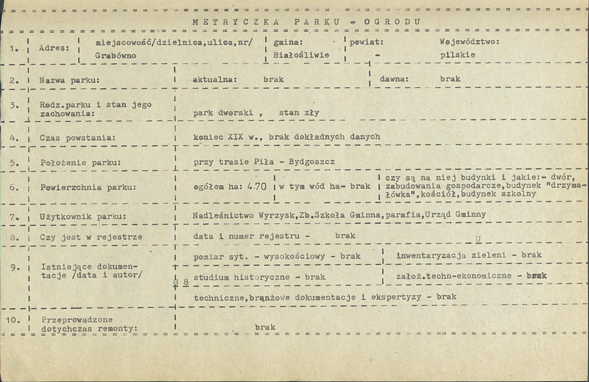 Ewidencja parkowa, skan nr 4