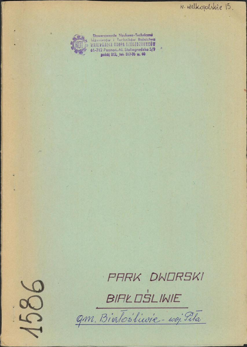 EP - Ewidencja parkowa, skan nr 1