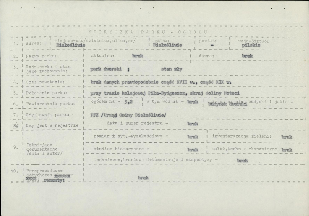 EP - Ewidencja parkowa, skan nr 5