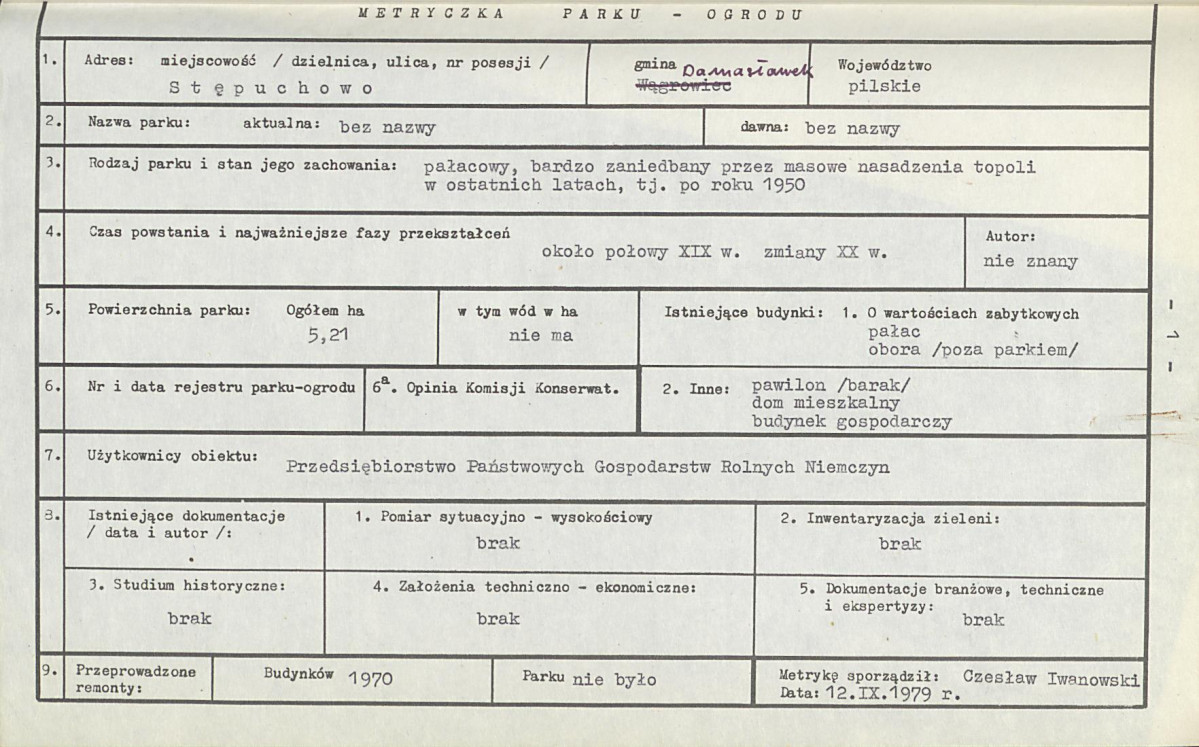 EP - Ewidencja parkowa, skan nr 6
