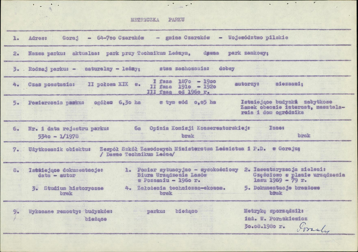 Ewidencja parkowa, skan nr 9