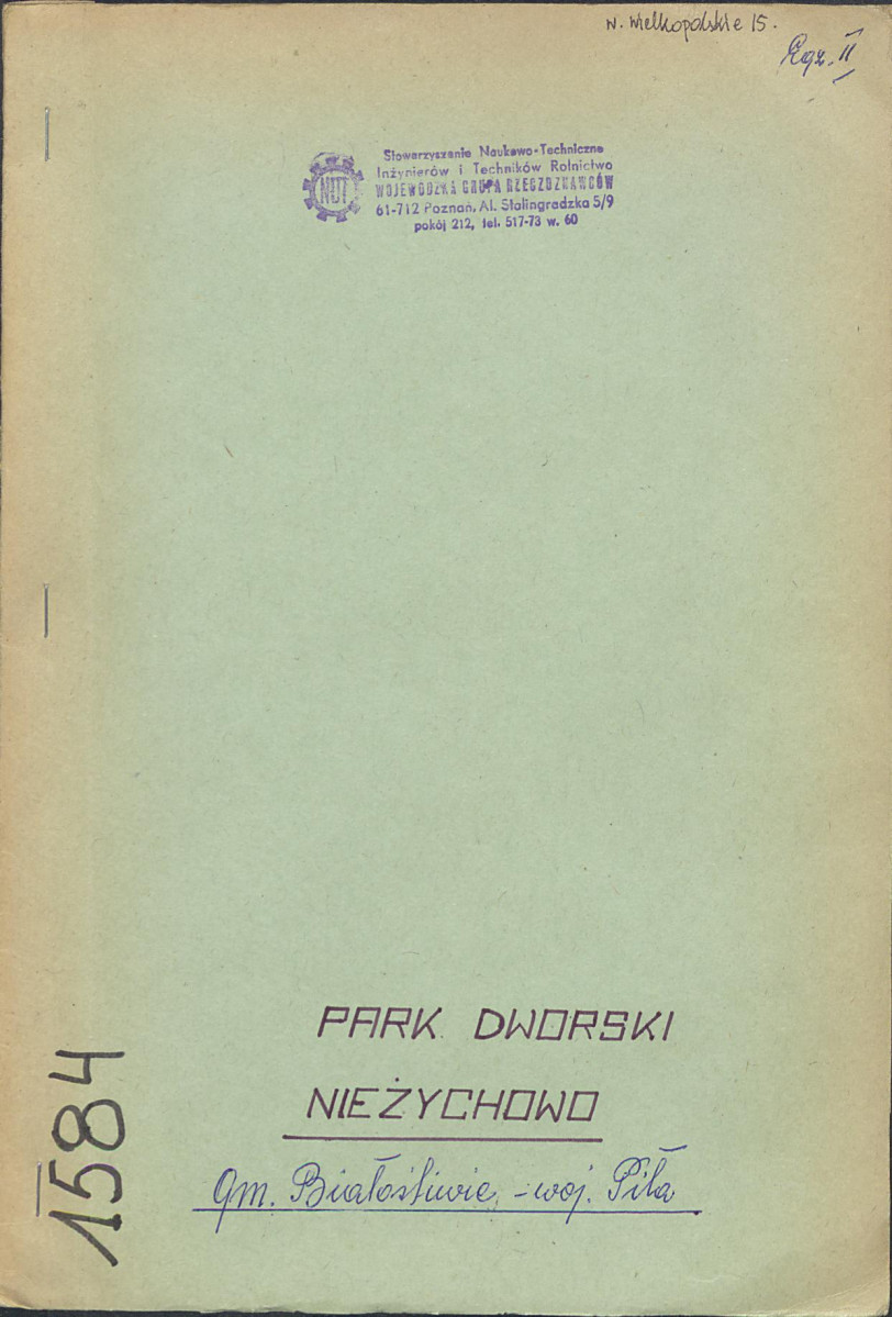 Ewidencja parkowa, skan nr 1