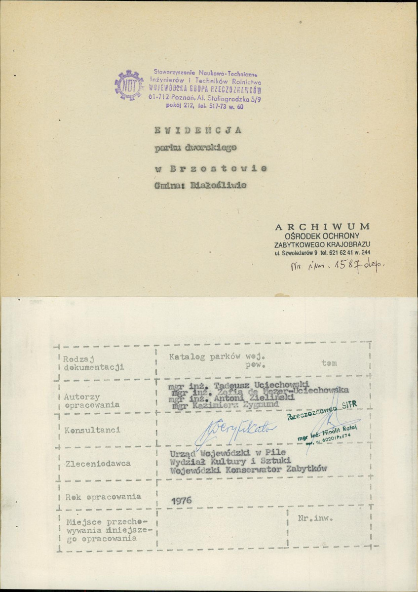 Ewidencja parkowa, skan nr 4