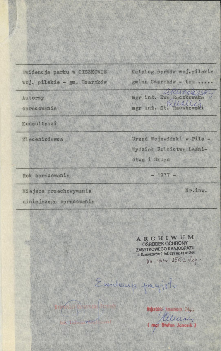 Ewidencja parkowa, skan nr 4