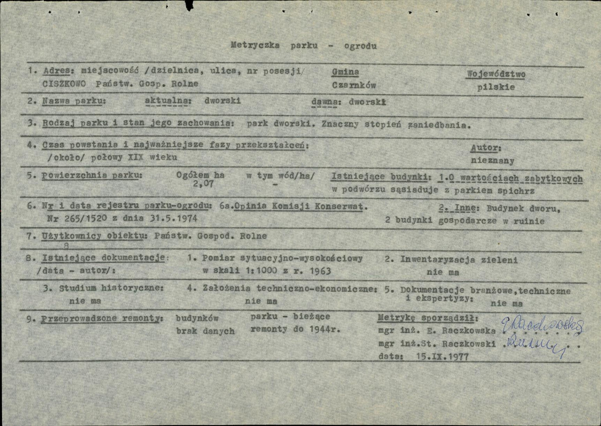 Ewidencja parkowa, skan nr 6