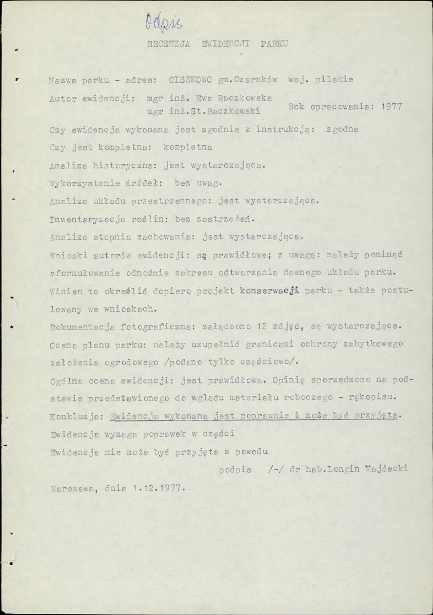 Ewidencja parkowa, skan nr 16
