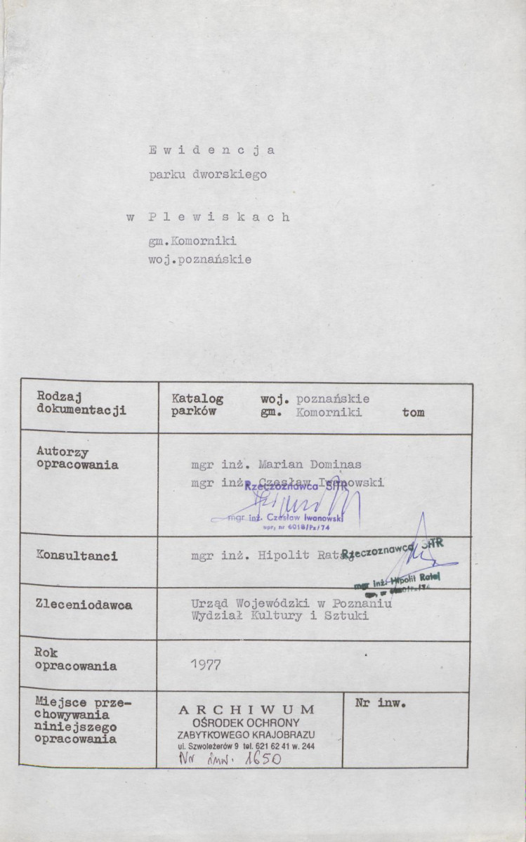 EP - Ewidencja parkowa, skan nr 5