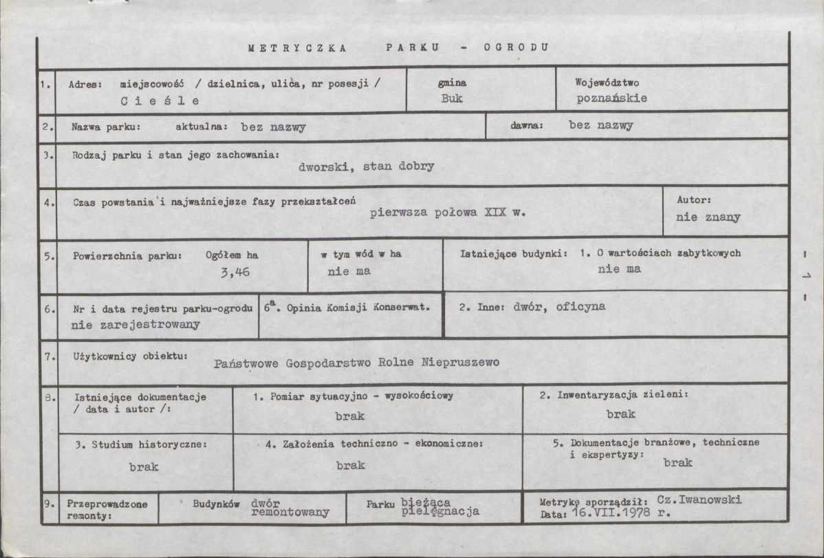 EP - Ewidencja parkowa, skan nr 7