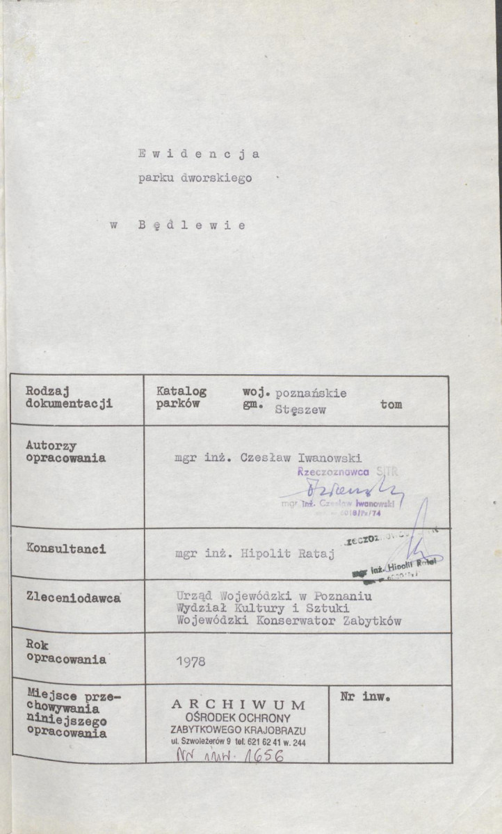 EP - Ewidencja parkowa, skan nr 4