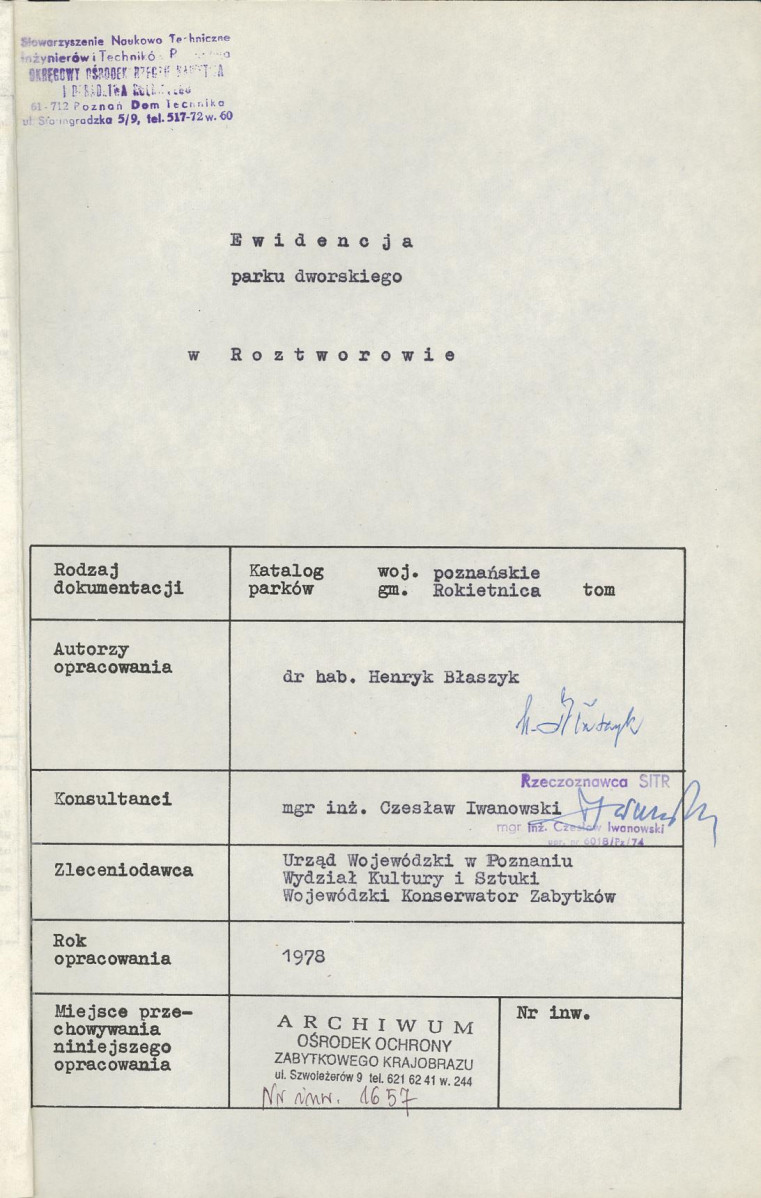 EP - Ewidencja parkowa, skan nr 4