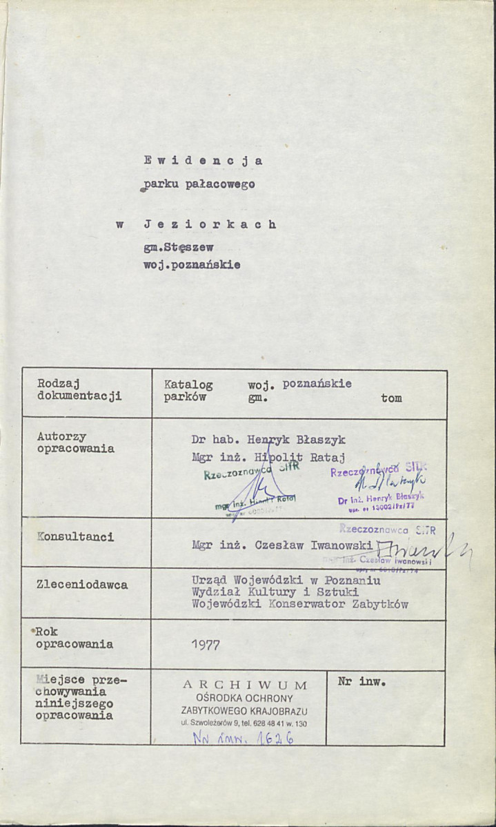 EP - Ewidencja parkowa, skan nr 5