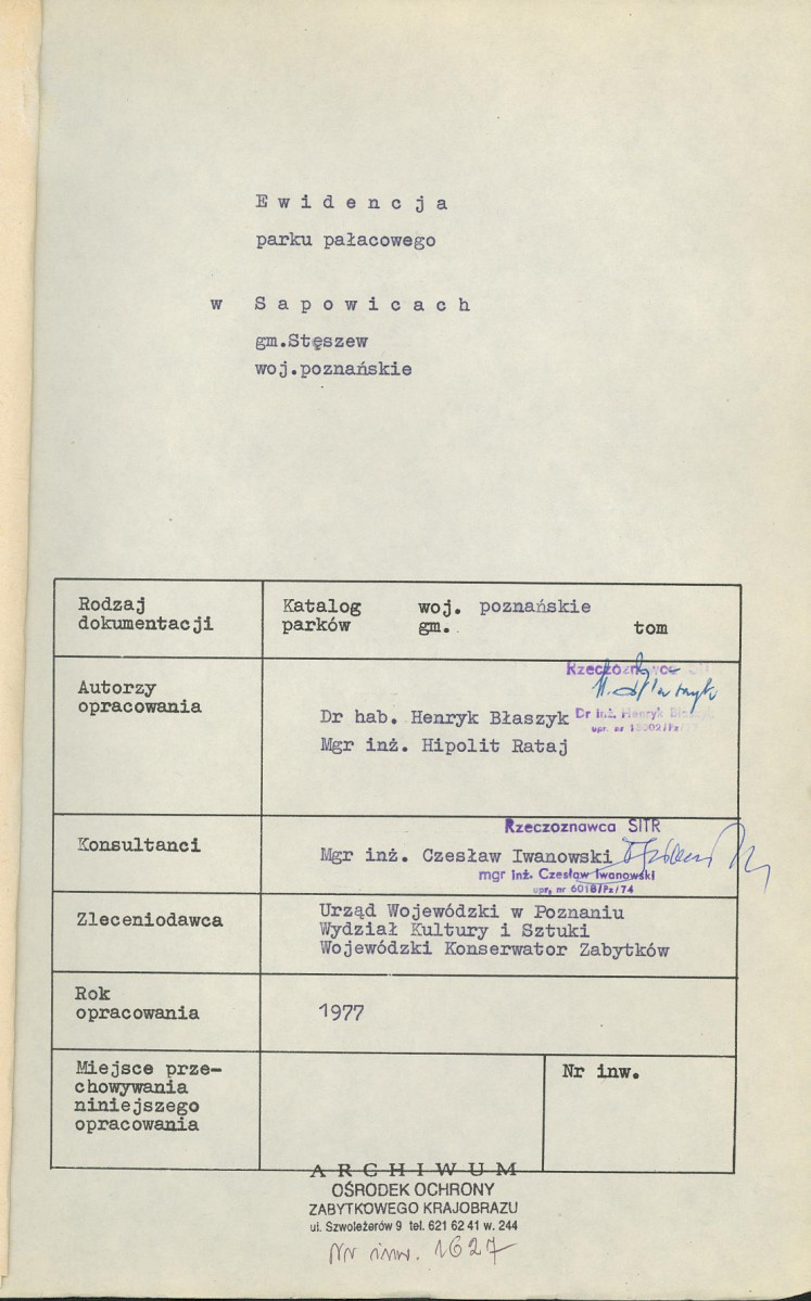 EP - Ewidencja parkowa, skan nr 5