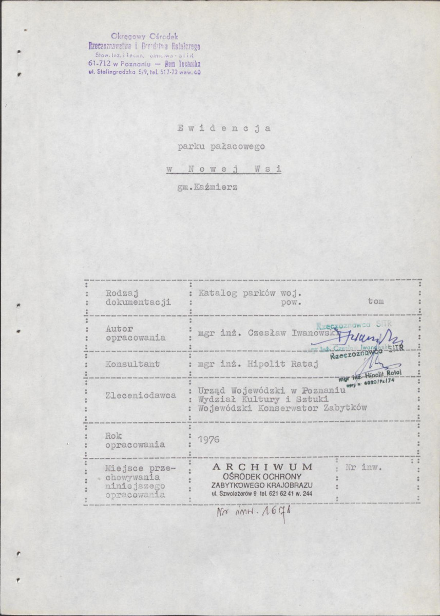 Ewidencja parkowa, skan nr 4