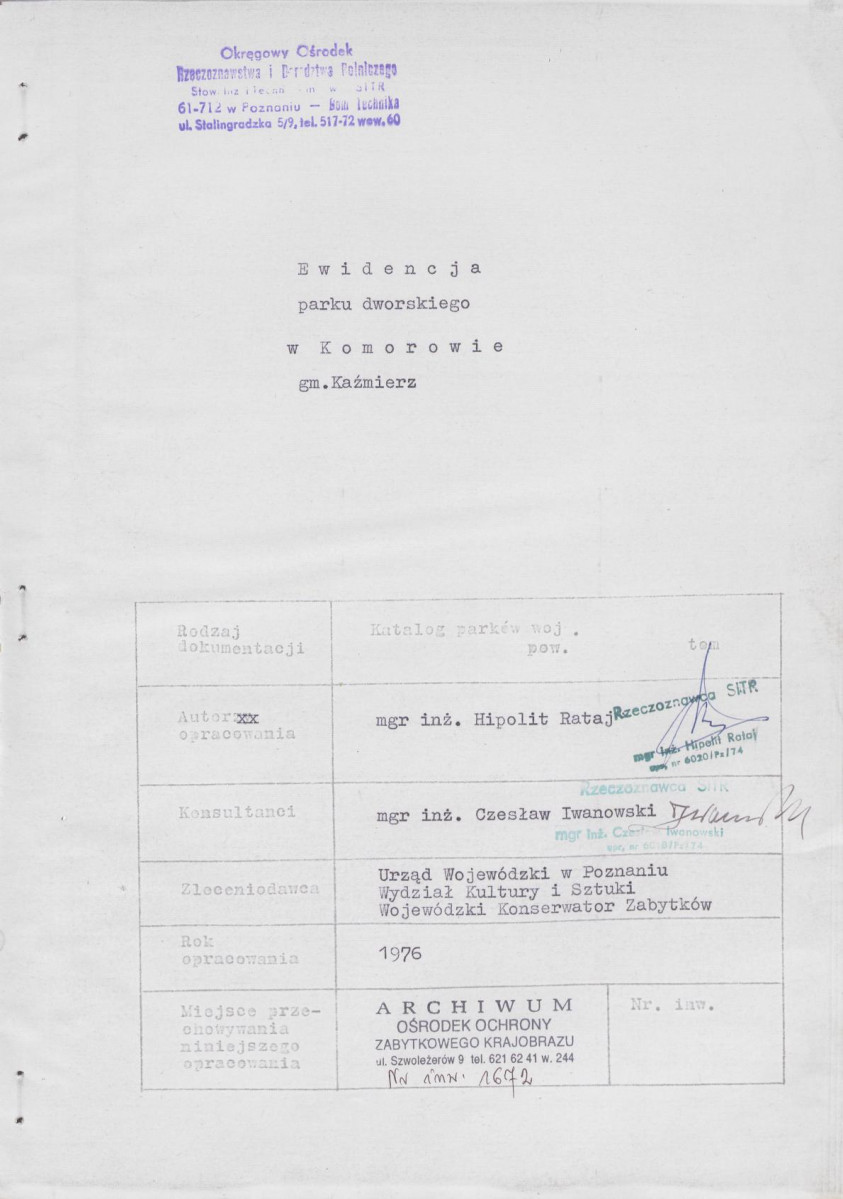 Ewidencja parkowa, skan nr 4