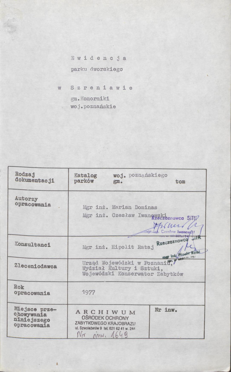 EP - Ewidencja parkowa, skan nr 5