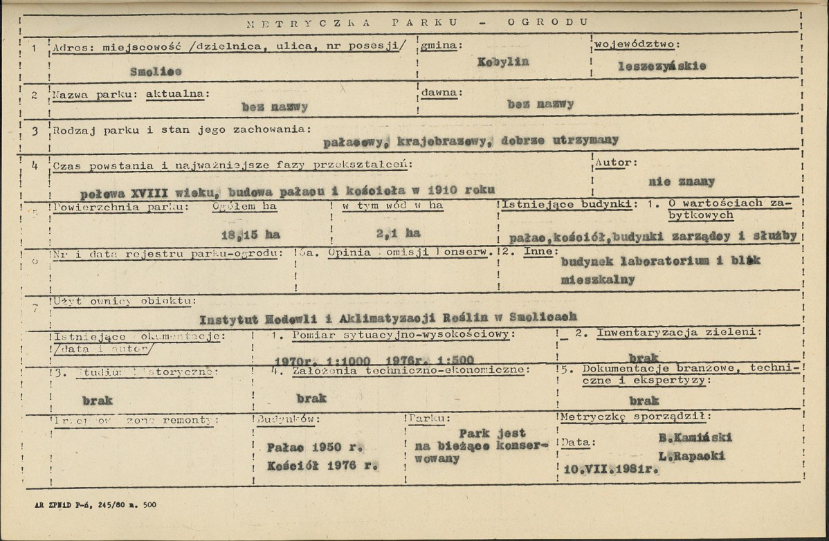 EP - Ewidencja parkowa, skan nr 7