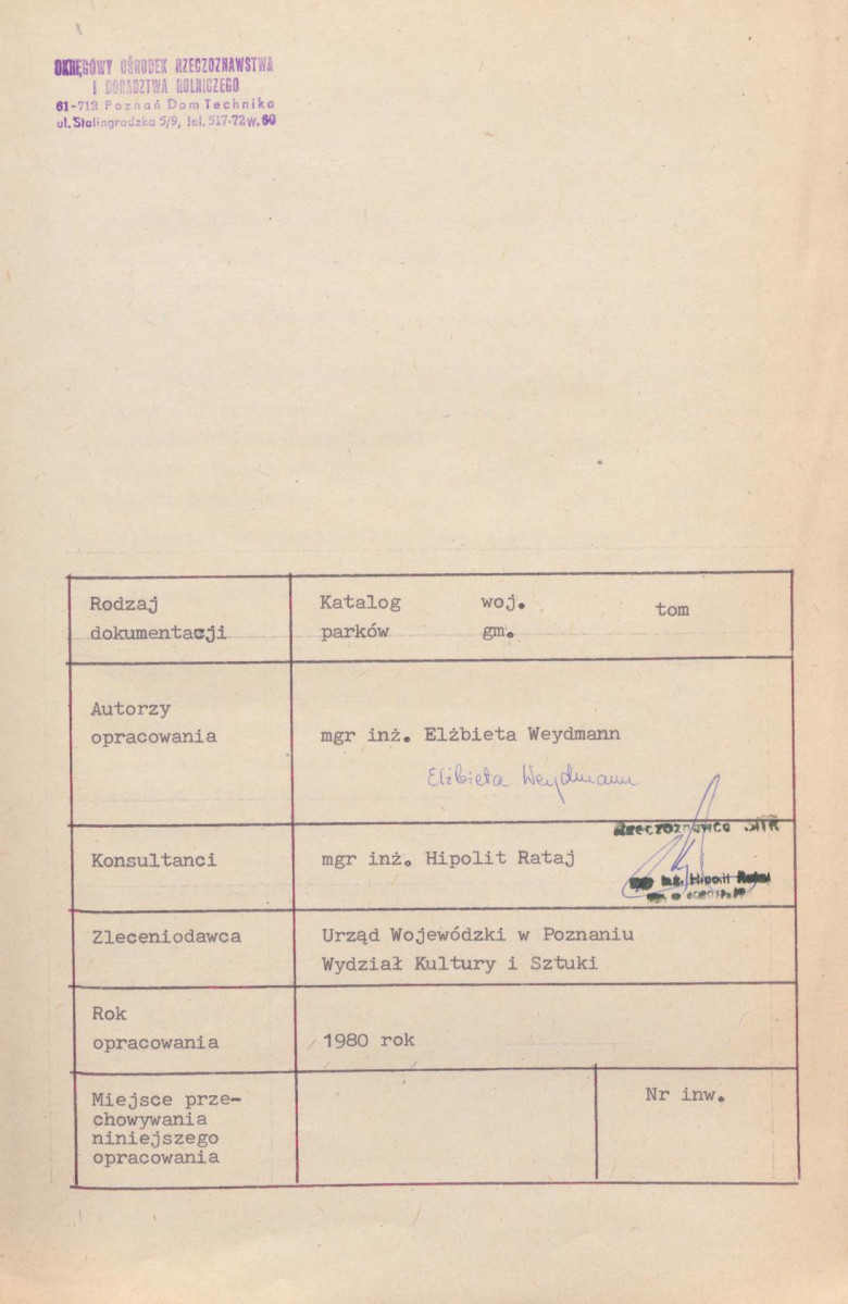 EP - Ewidencja parkowa, skan nr 6