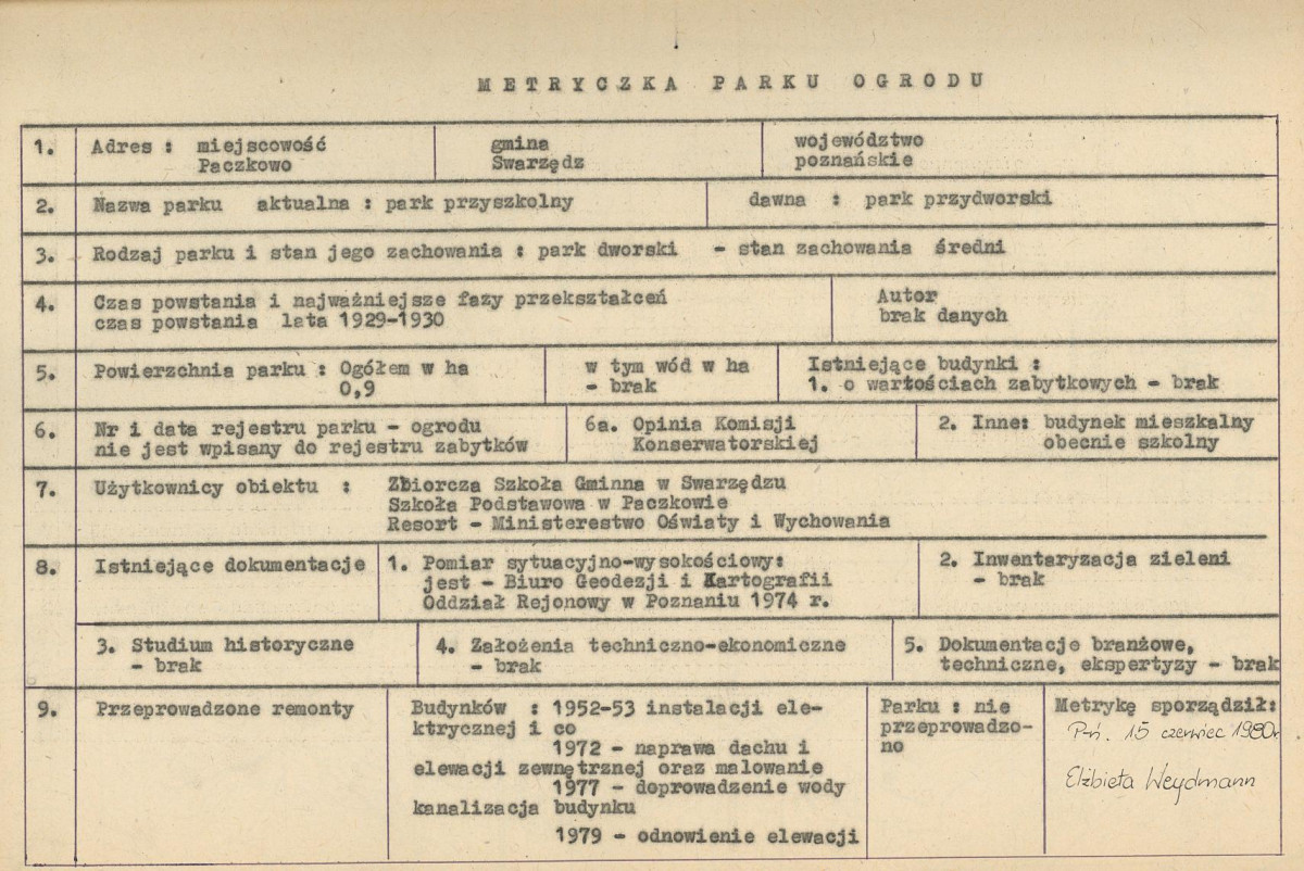 Ewidencja parkowa, skan nr 8
