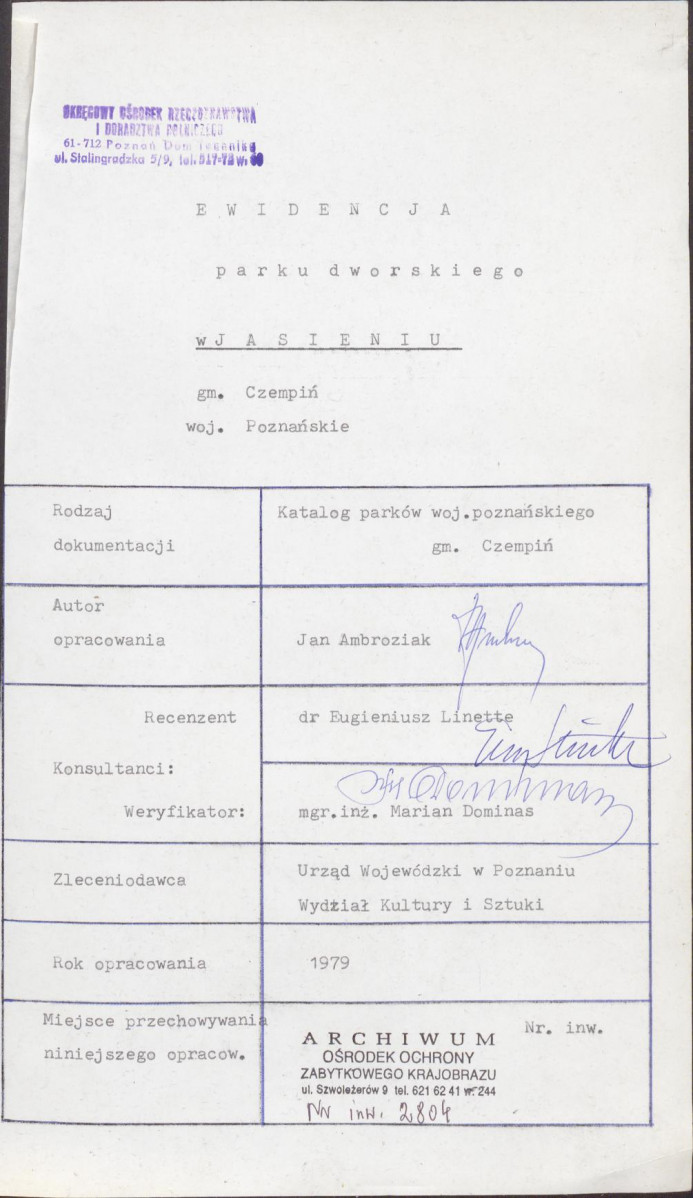 Ewidencja parkowa, skan nr 4