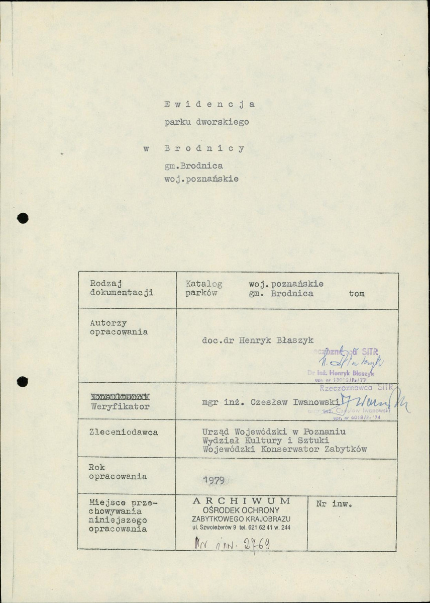 EP - Ewidencja parkowa, skan nr 5