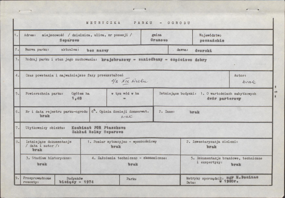 Ewidencja parkowa, skan nr 7
