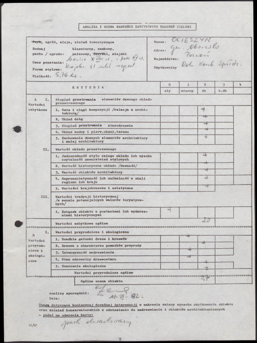 Ewidencja parkowa, skan nr 3