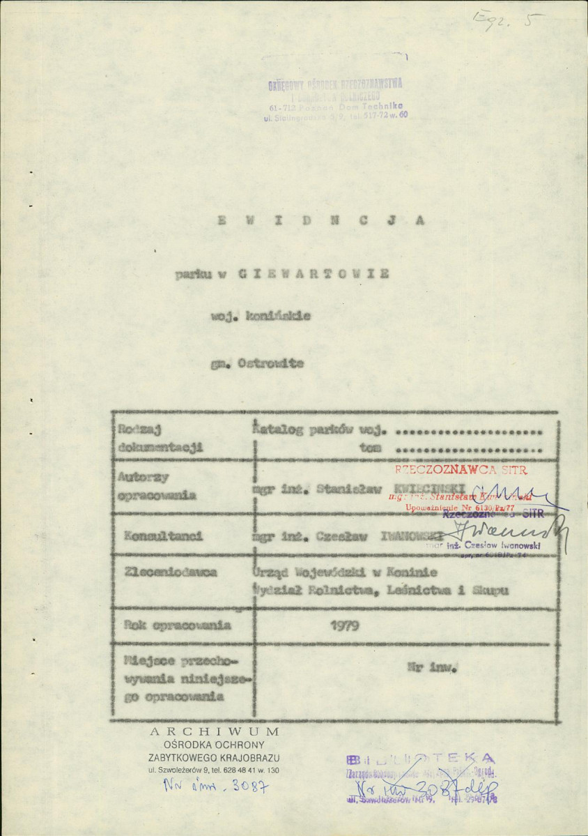 Ewidencja parkowa, skan nr 4