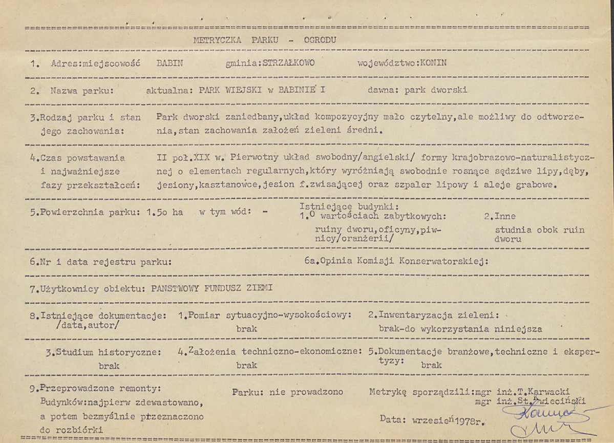 Ewidencja parkowa, skan nr 6