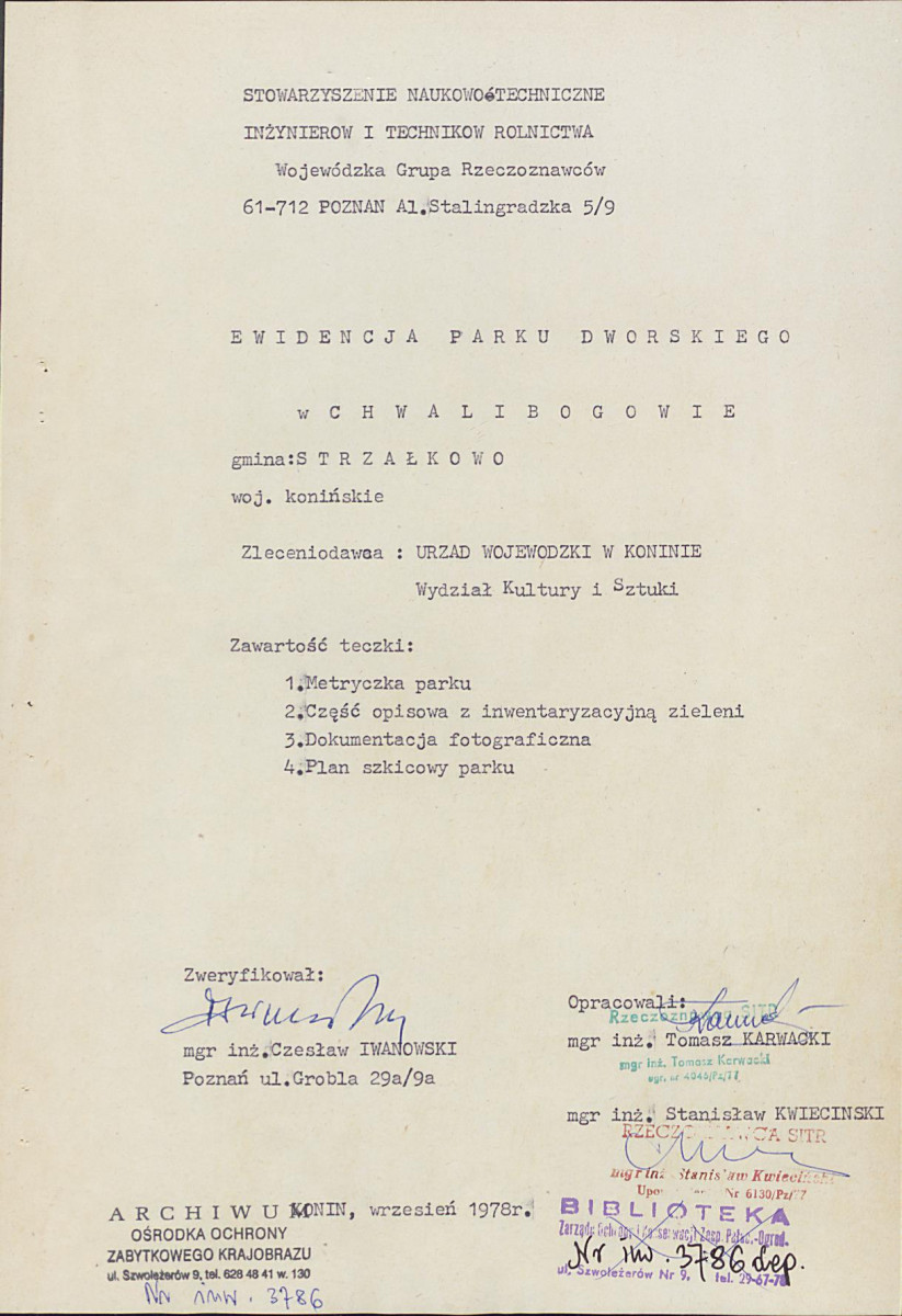 Ewidencja parkowa, skan nr 4