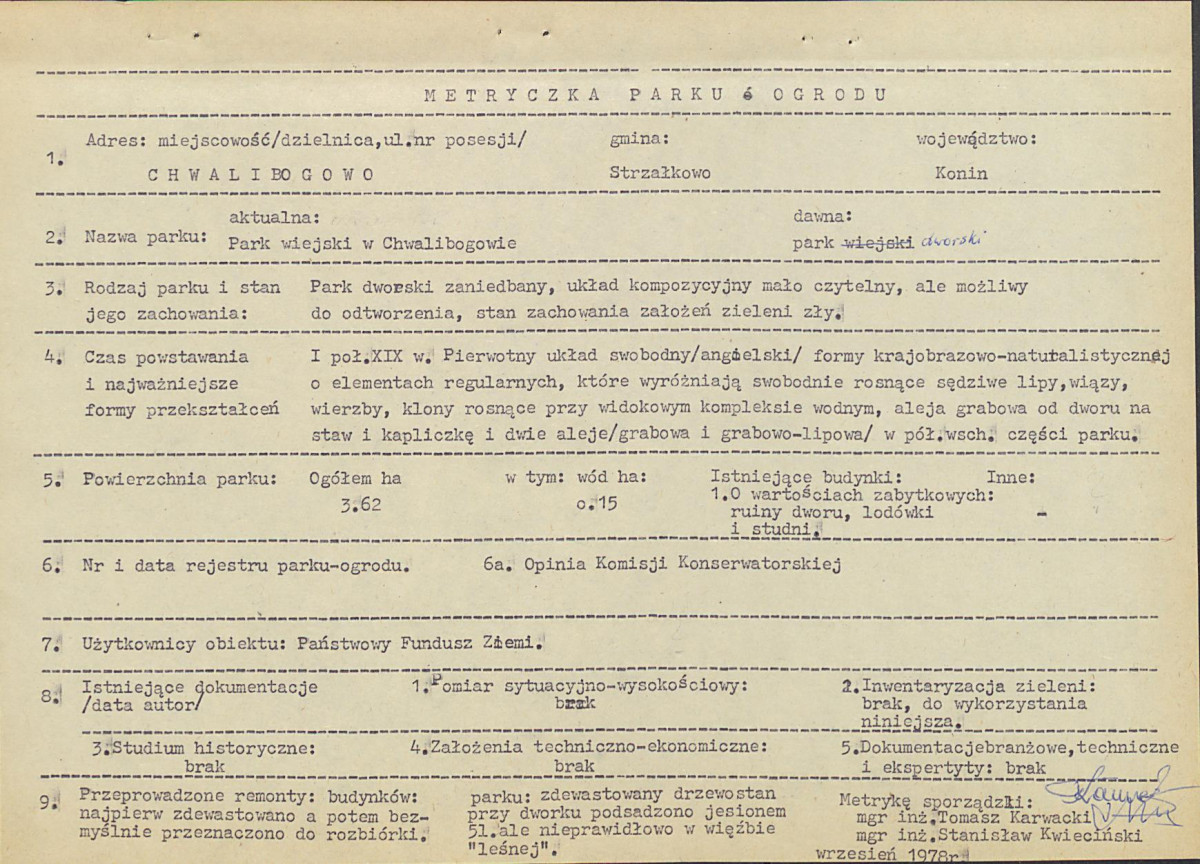 Ewidencja parkowa, skan nr 6
