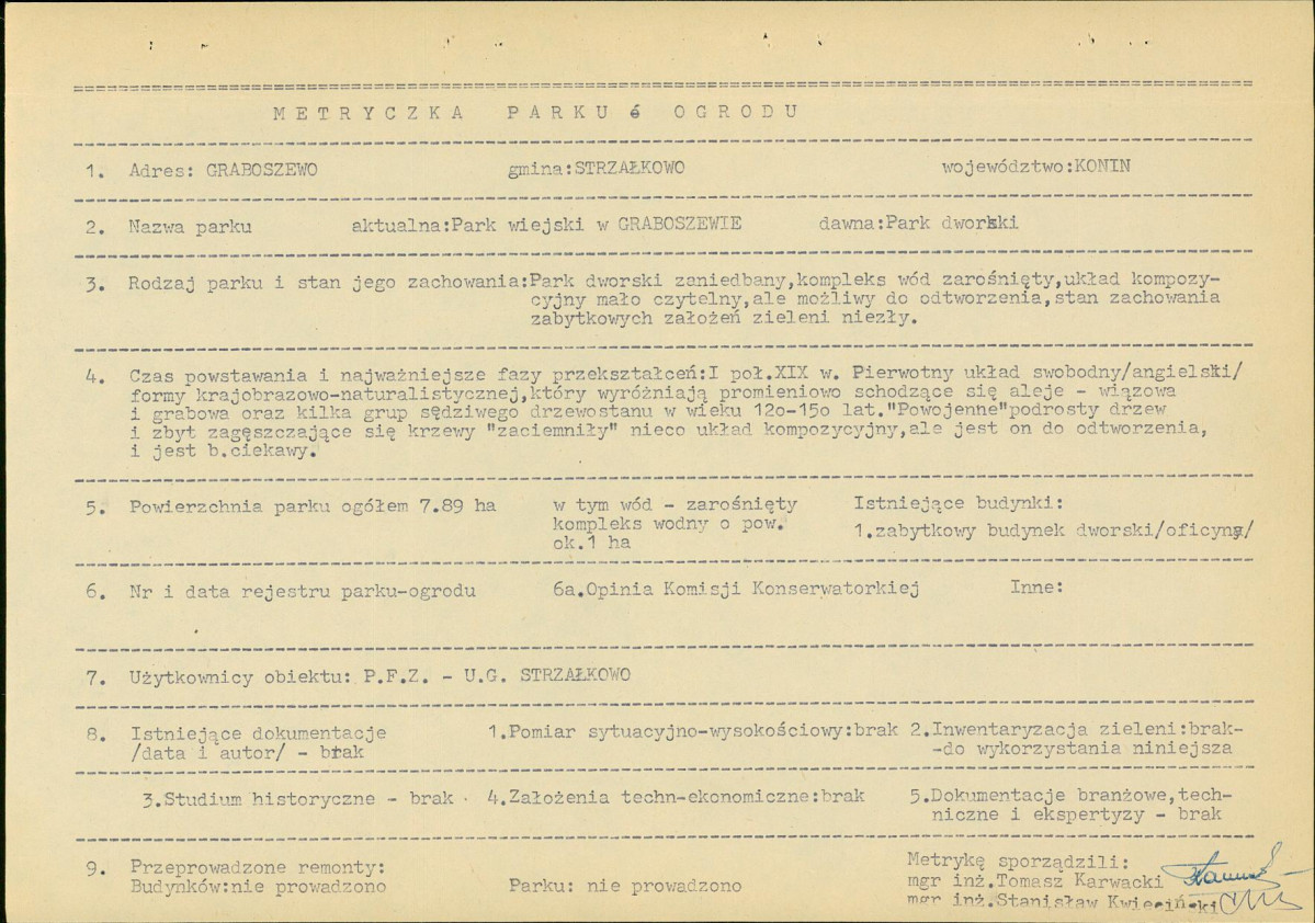 Ewidencja parkowa, skan nr 7