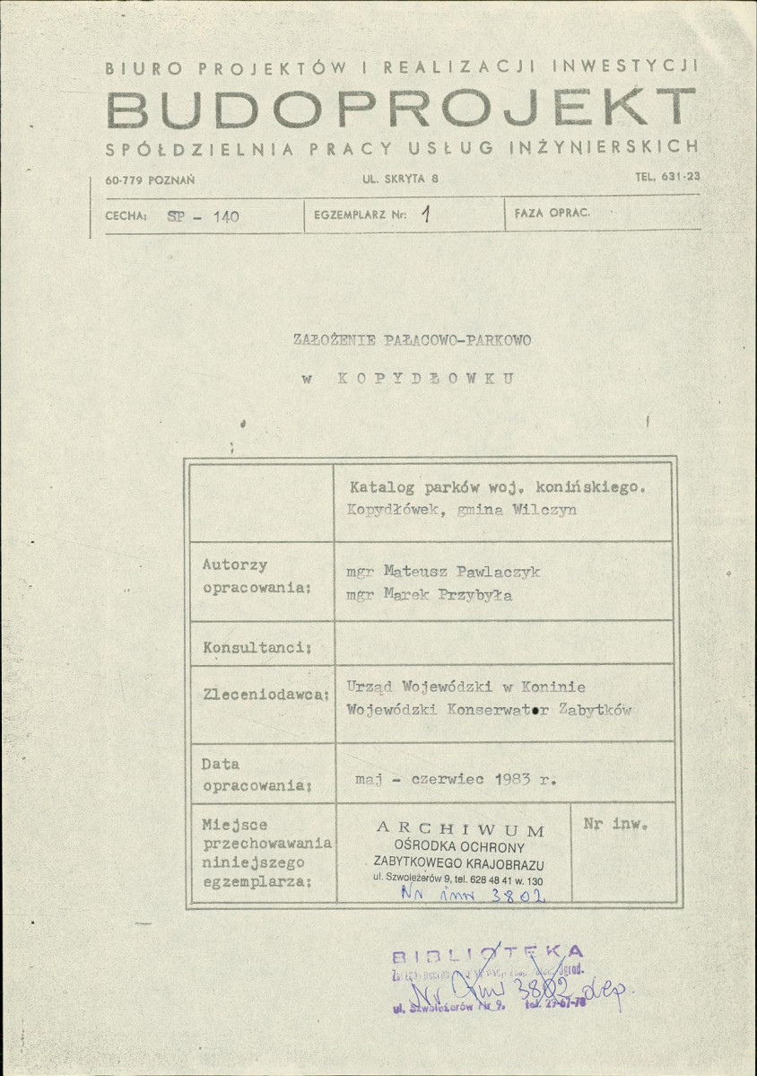 Ewidencja parkowa, skan nr 6