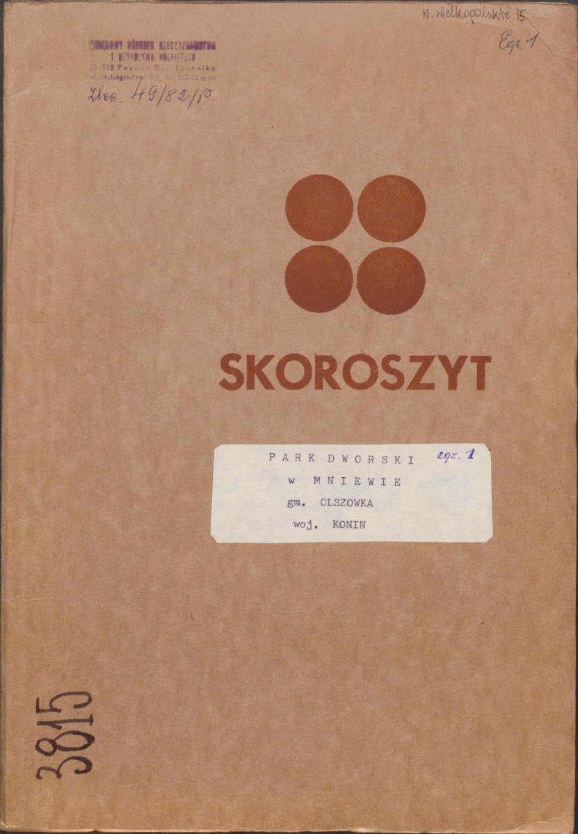 EP - Ewidencja parkowa, skan nr 1