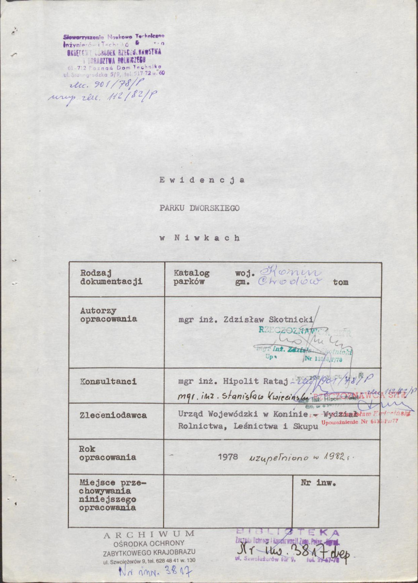 EP - Ewidencja parkowa, skan nr 5