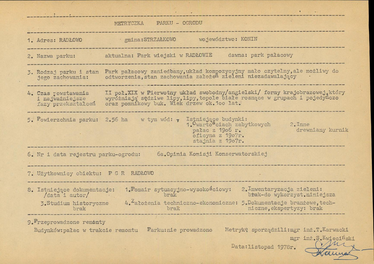 Ewidencja parkowa, skan nr 7