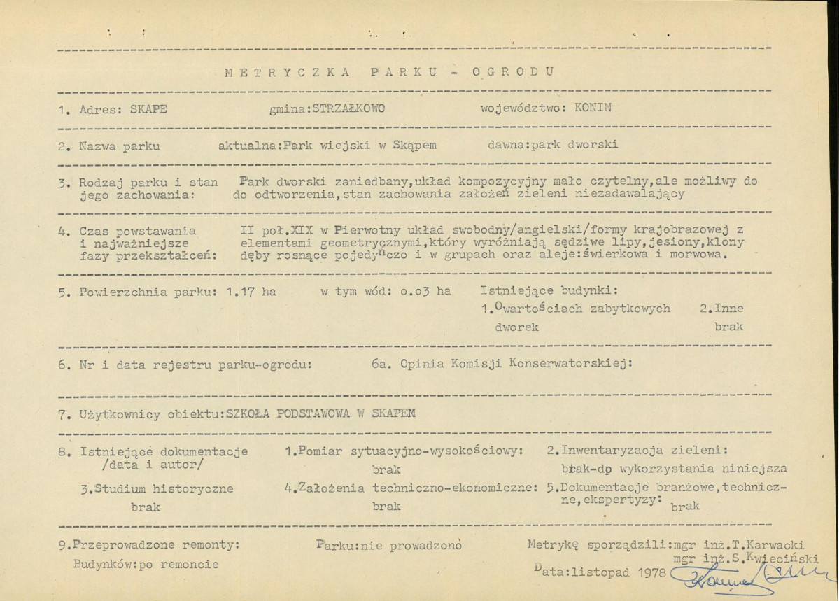 Ewidencja parkowa, skan nr 7