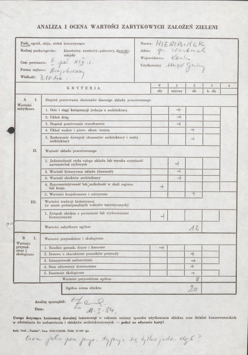 Ewidencja parkowa, skan nr 3