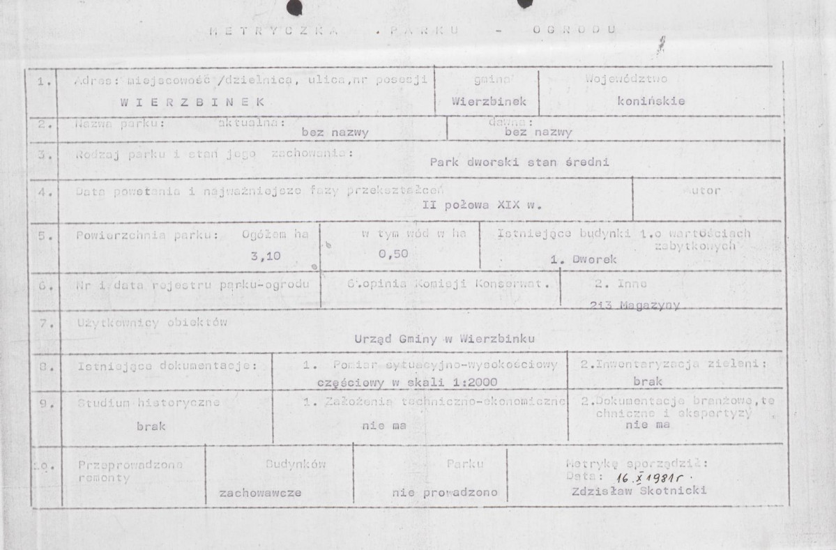 Ewidencja parkowa, skan nr 8