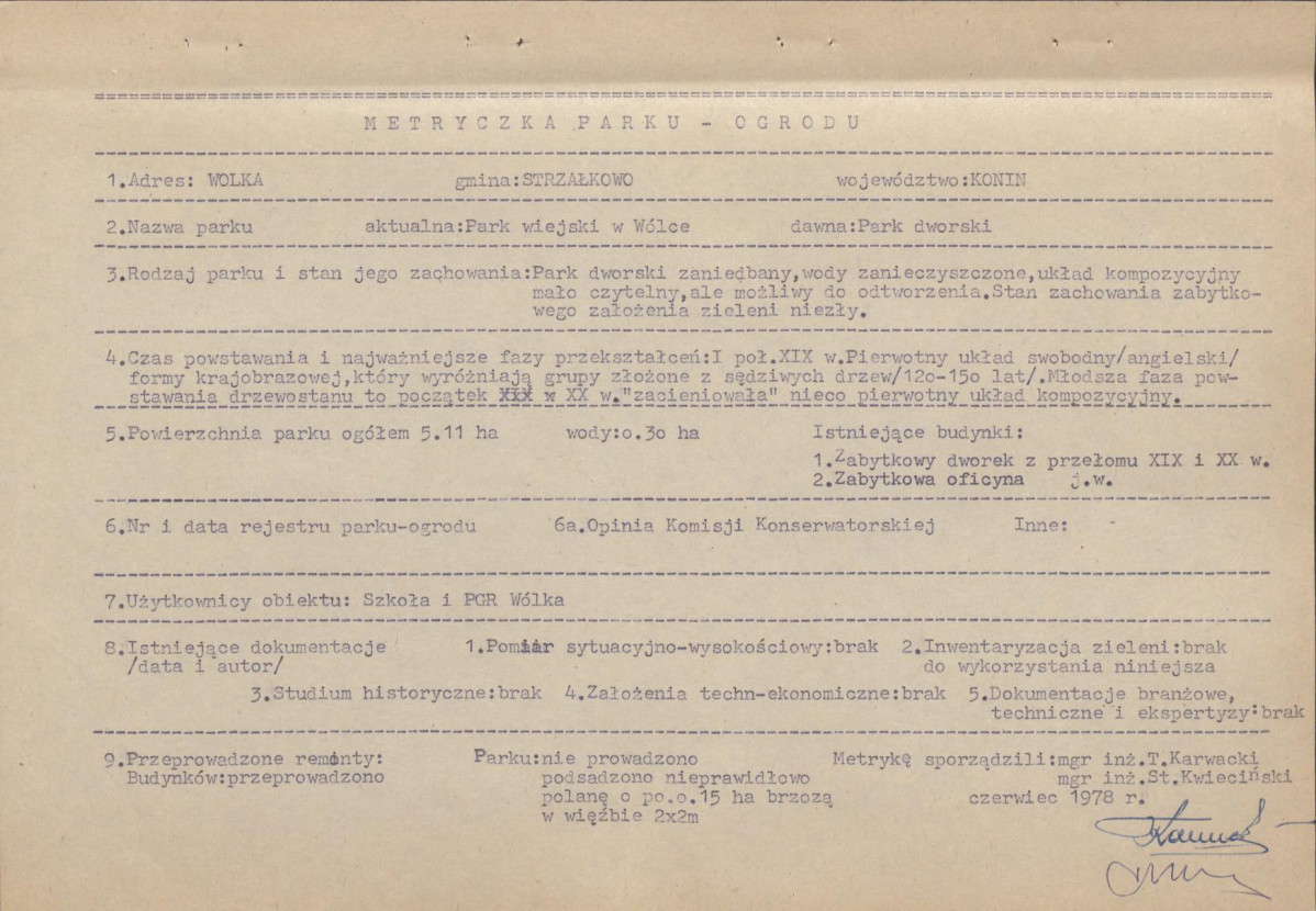 Ewidencja parkowa, skan nr 8