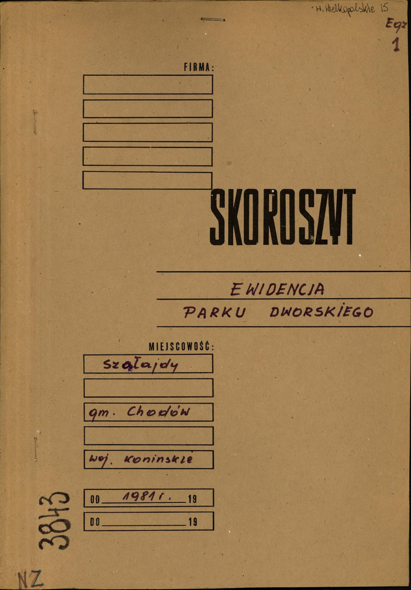 EP - Ewidencja parkowa, skan nr 1