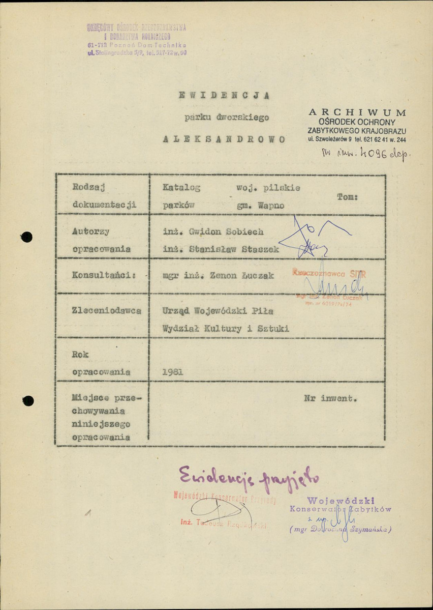 EP - Ewidencja parkowa, skan nr 7