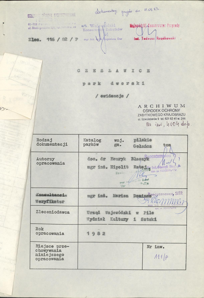 EP - Ewidencja parkowa, skan nr 4