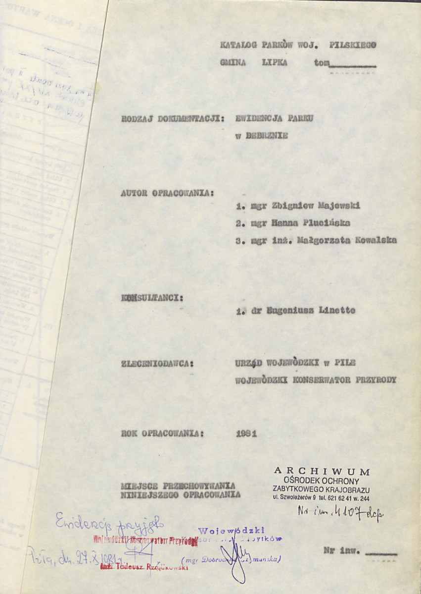 Ewidencja parkowa, skan nr 4