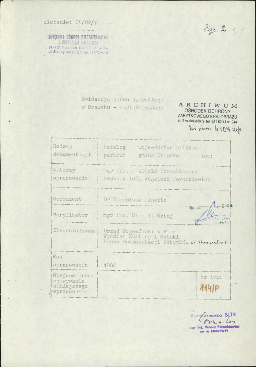 EP - Ewidencja parkowa, skan nr 5