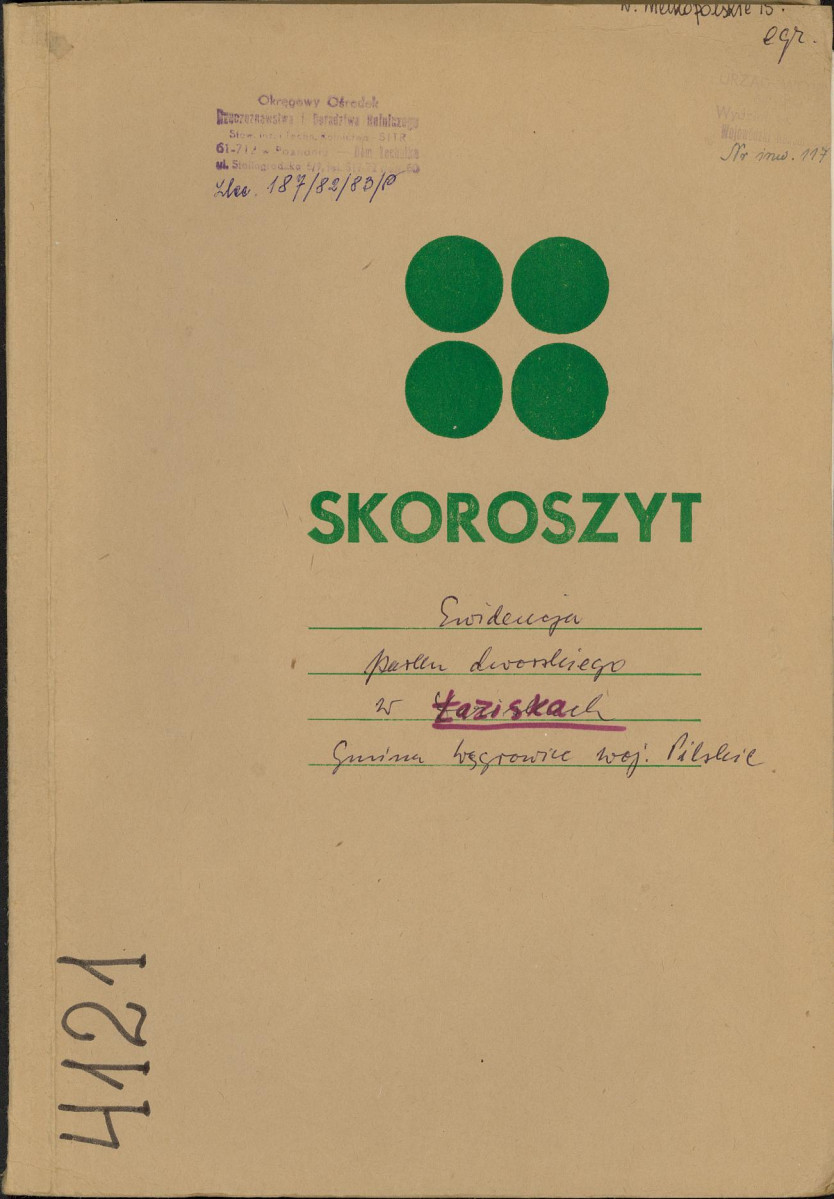 EP - Ewidencja parkowa, skan nr 1