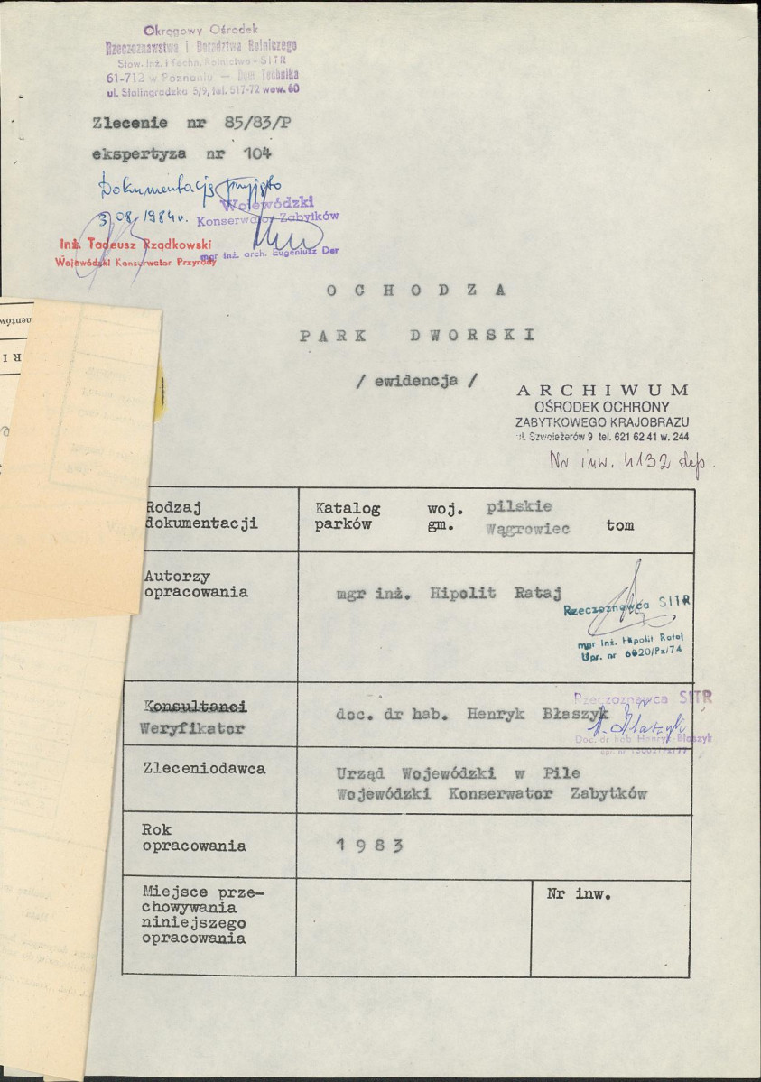 EP - Ewidencja parkowa, skan nr 4